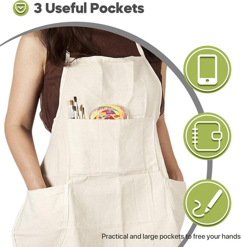 Künstlerschürze mit taschen - mit,
